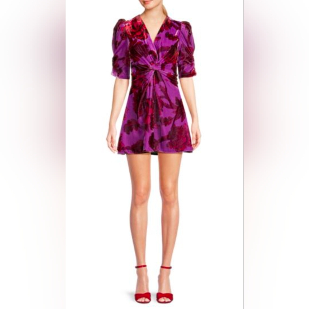 RHODE Purple and Red Mini Dress